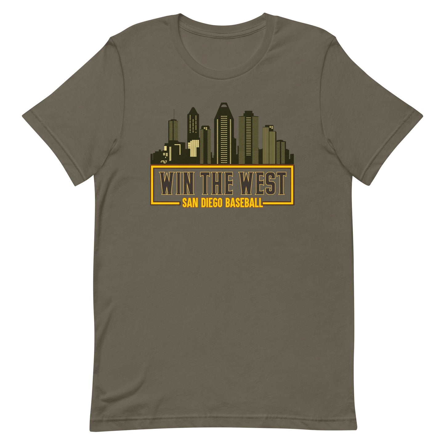 A-08 'Win the West' San Diego Baseball Cityscape Style Short-Sleeve Unisex T-Shirt