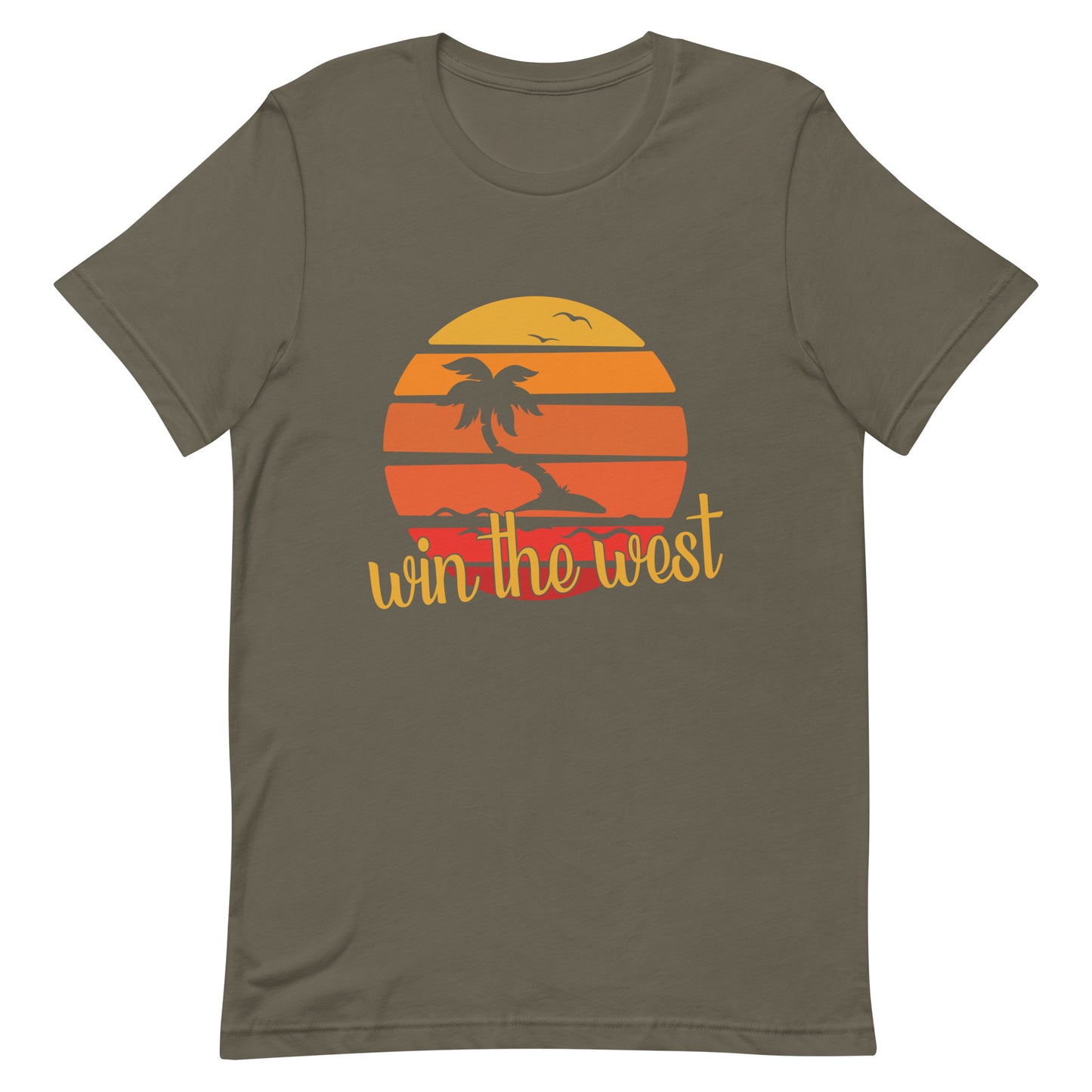 A-34 'Win the West' San Diego Palm Tree Style Short-Sleeve Unisex T-Shirt