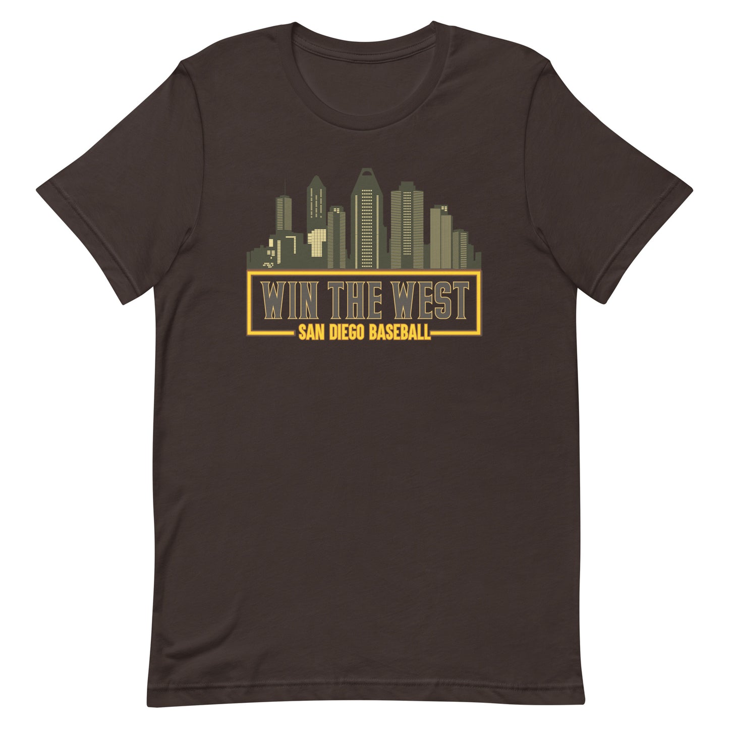 A-08 'Win the West' San Diego Baseball Cityscape Style Short-Sleeve Unisex T-Shirt