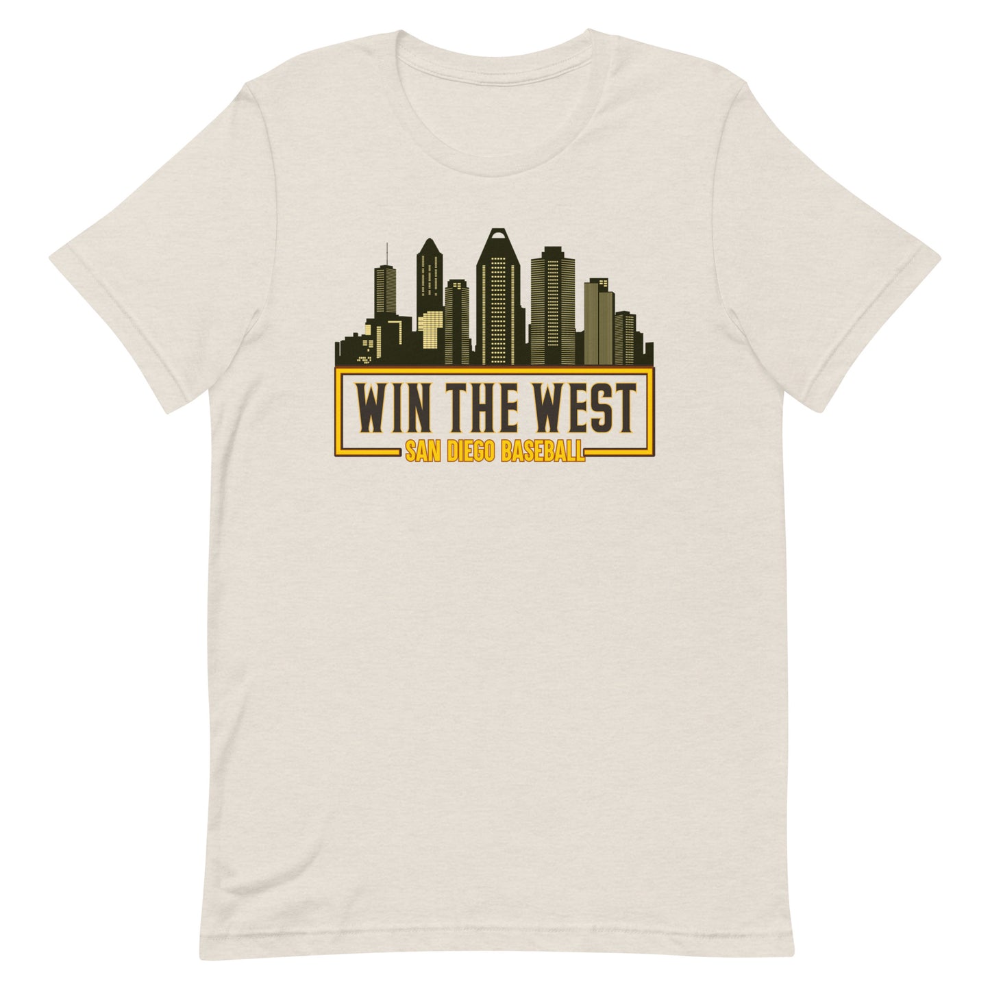 A-08 'Win the West' San Diego Baseball Cityscape Style Short-Sleeve Unisex T-Shirt