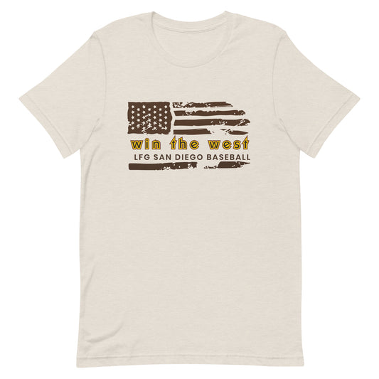 A-33 'Win the West' American Flag San Diego Style Short-Sleeve Unisex T-Shirt