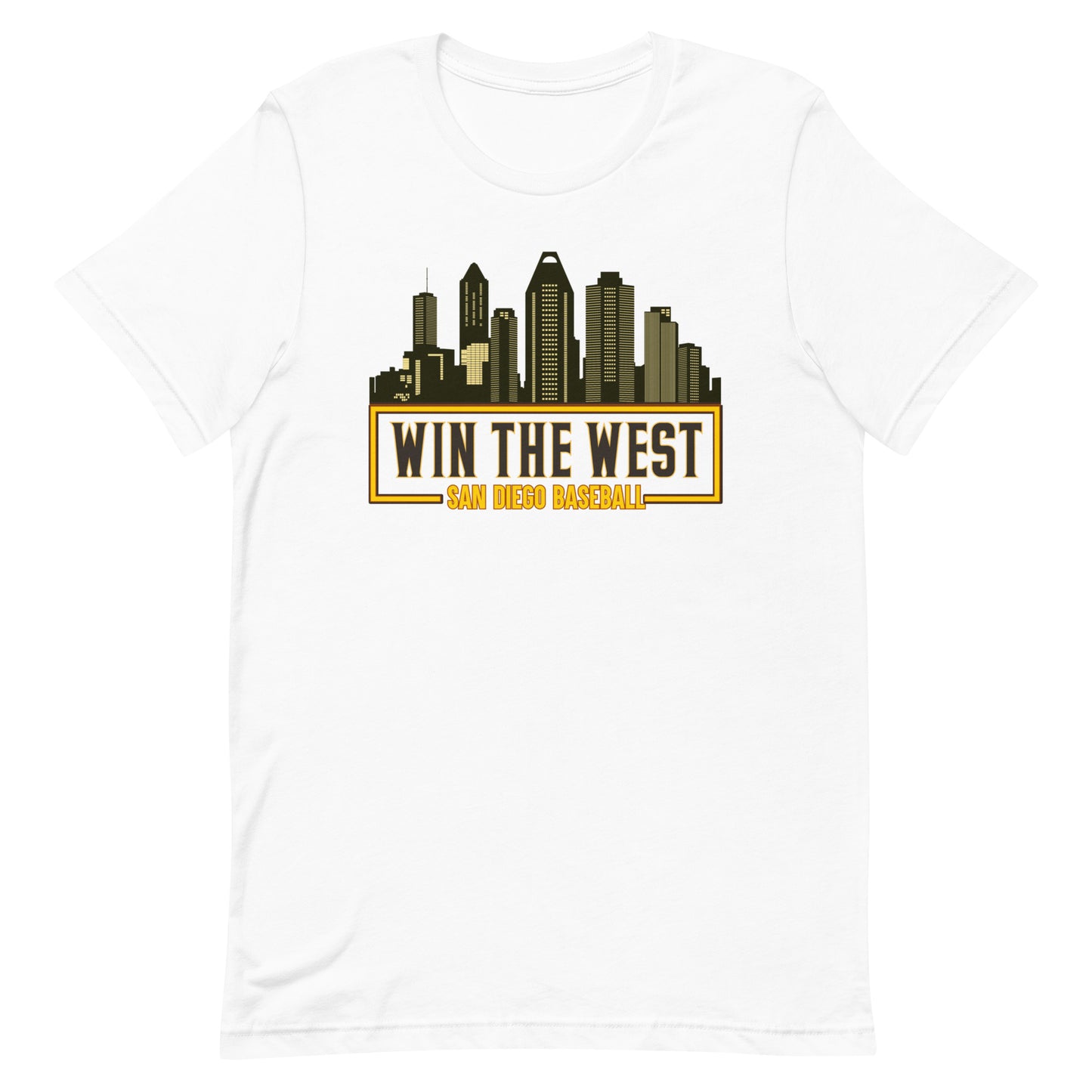 A-08 'Win the West' San Diego Baseball Cityscape Style Short-Sleeve Unisex T-Shirt